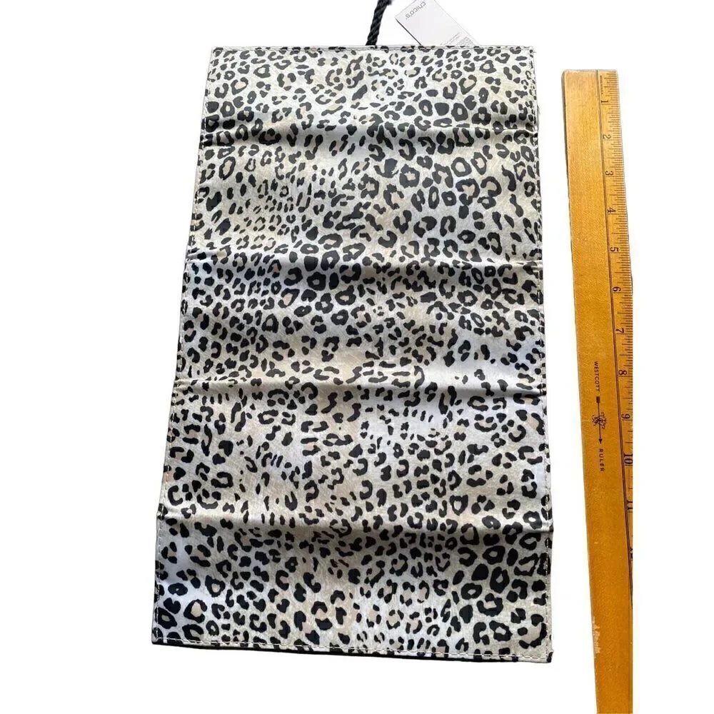 Chicos Travel Jewelry Roll Leopard Print New with tags